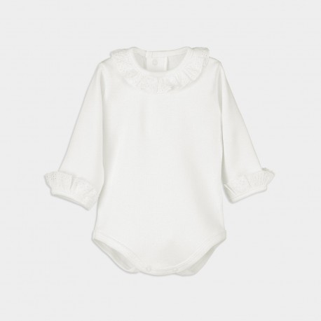 Body cuello puntilla para bebé de Calamaro