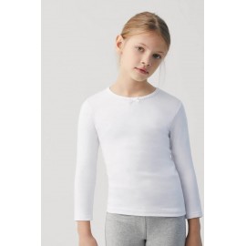 Camiseta interior manga larga para niña de Ysabel Mora