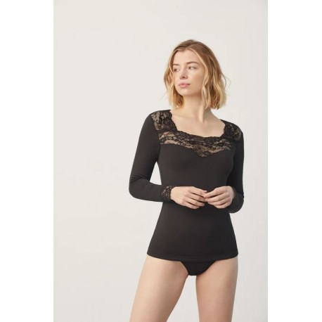 Camiseta termal encaje Ysabel Mora
