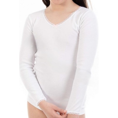 Camiseta interior niña manga larga