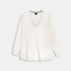 Jersey oversize cuello pico mujer