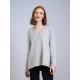 Jersey oversize cuello pico mujer