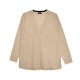 Jersey oversize cuello pico mujer