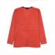 Jersey oversize cuello pico mujer