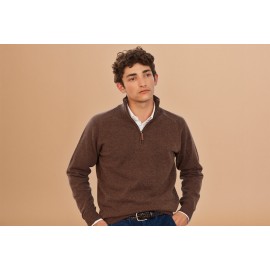 Jersey hombre cuello cremallera 