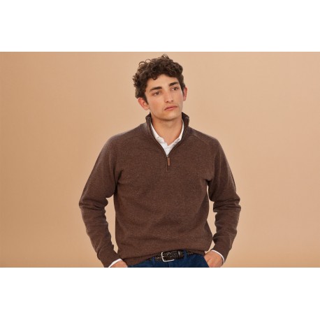 Jersey hombre cuello cremallera 