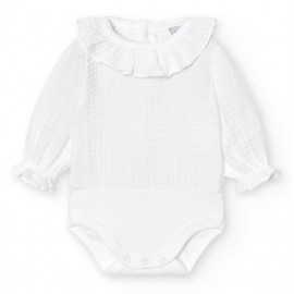 Body-blusa cuello volante bámbula Babidú