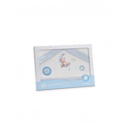 Triptico mini cuna franela Oso