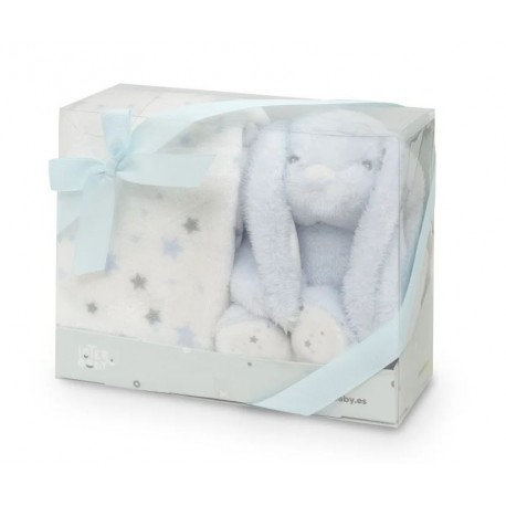 Manta + conejo peluche Interbaby