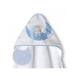 Capa baño + babero "Oso" bebé