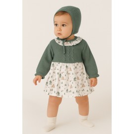Vestido bebé combinado capota