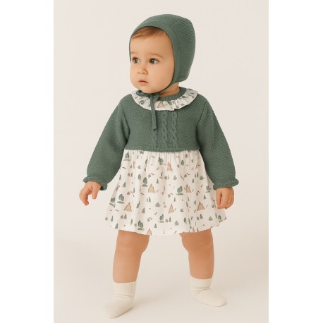 Vestido bebé combinado capota