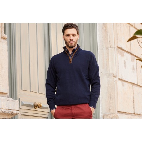 Jersey hombre cuello cremallera