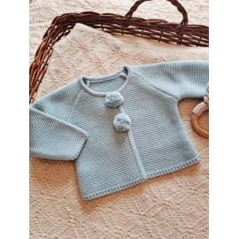 Chaqueta bebé pompones