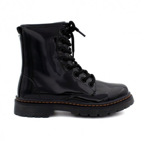 Bota militar charol niña