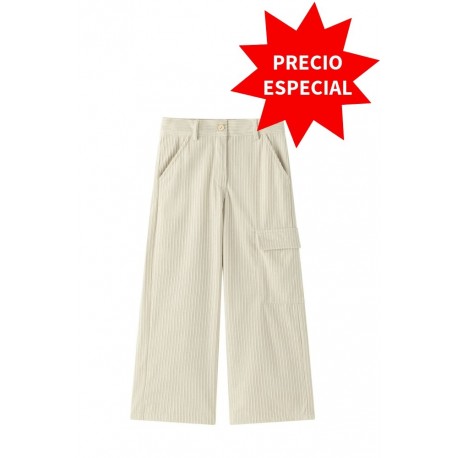 Pantalón culotte pana