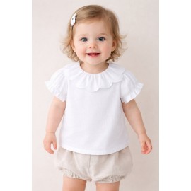 Bebé	 Blusa bebé cuello volante Newness