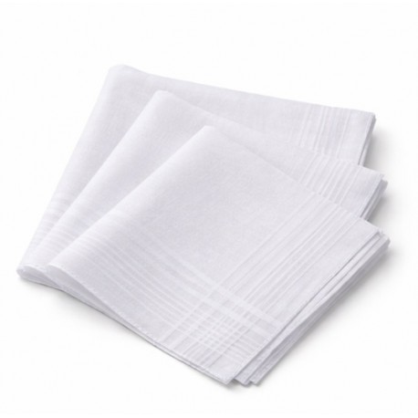 Pack 3 pañuelos hombre blanco