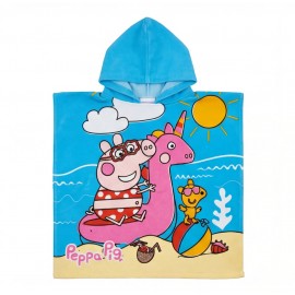Niña	 Poncho playa Peppa Pig microfibra