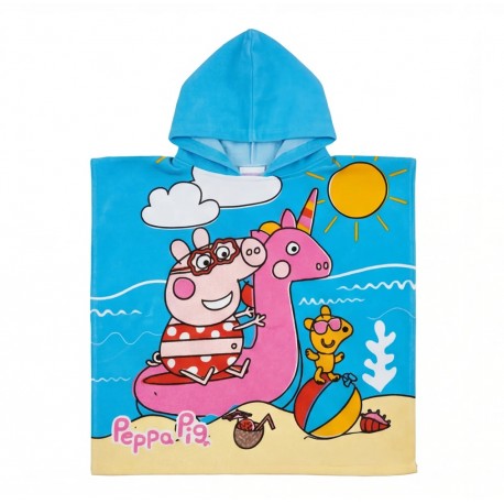 Niña	 Poncho playa Peppa Pig microfibra