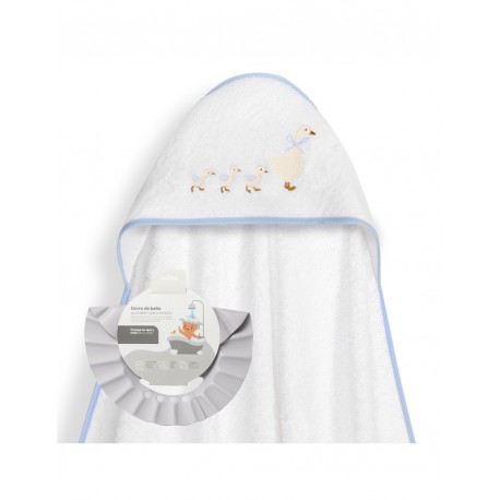 Capa baño+gorro "Patitos" Interbaby