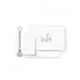 Tríptico cuna+broche "Animales"
