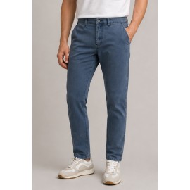 Pantalón chino denim hombre