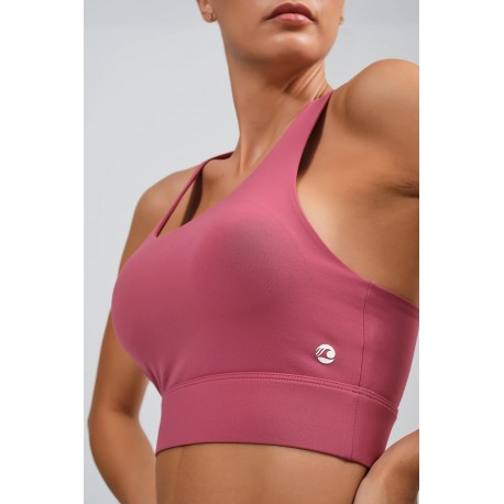 Top deportivo mujer nadador rosa