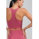 Top deportivo mujer nadador rosa