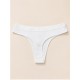 Tanga canalé mujer algodón
