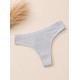 Tanga canalé mujer algodón