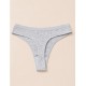 Tanga canalé mujer algodón