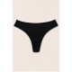 Tanga canalé mujer algodón