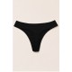 Tanga canalé mujer algodón