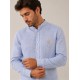 Camisa cuello mao hombre rayas