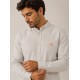 Camisa cuello mao hombre rayas