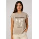 camiseta detalle metalizado Tiffosi mujer