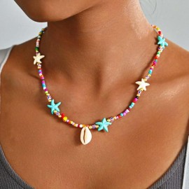 Collar cueentas estrella de mar niña