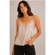 Top lencero satinado mujer