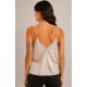 Top lencero satinado mujer