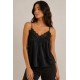 Top lencero satinado mujer