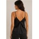 Top lencero satinado mujer
