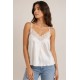 Top lencero satinado mujer