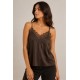 Top lencero satinado mujer