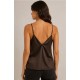 Top lencero satinado mujer