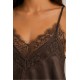 Top lencero satinado mujer