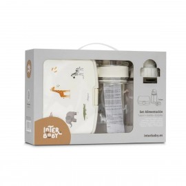 Set fiambrera+botella Animales Interbaby
