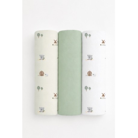 Pack 3 gasas bebé Koala Interbaby