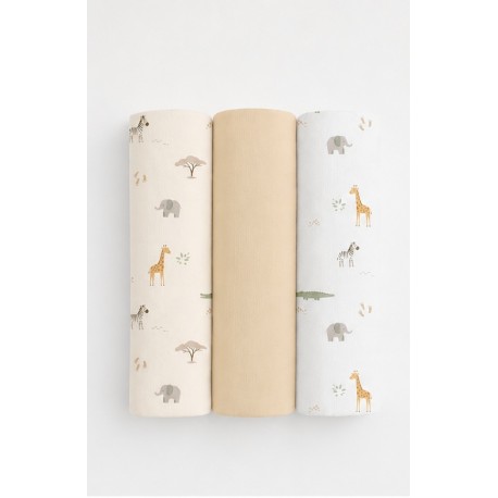 Pack 3 gasas bebé Selva Interbaby