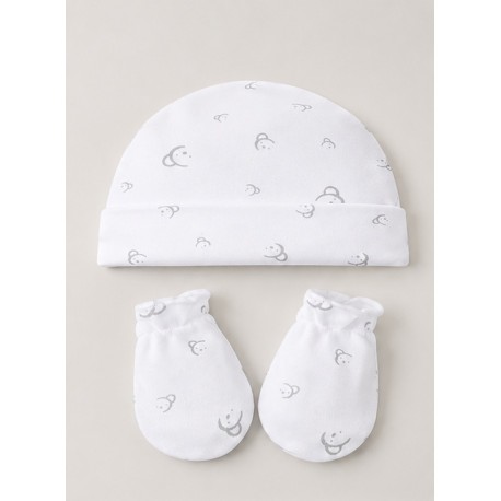 Pack natal gorro+manoplas "Osito" Calamaro
